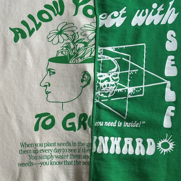 Urban Outfitters CHNGE men’s allow yourself to to change/grow zip up hoodie XL - Picture 6 of 7